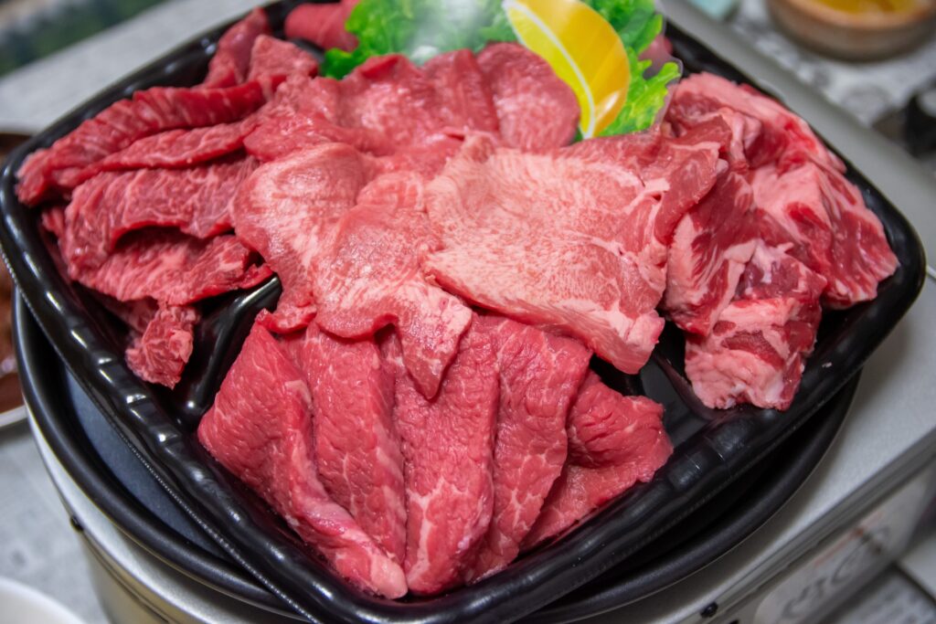 牛肉の部位別の脂質比較表